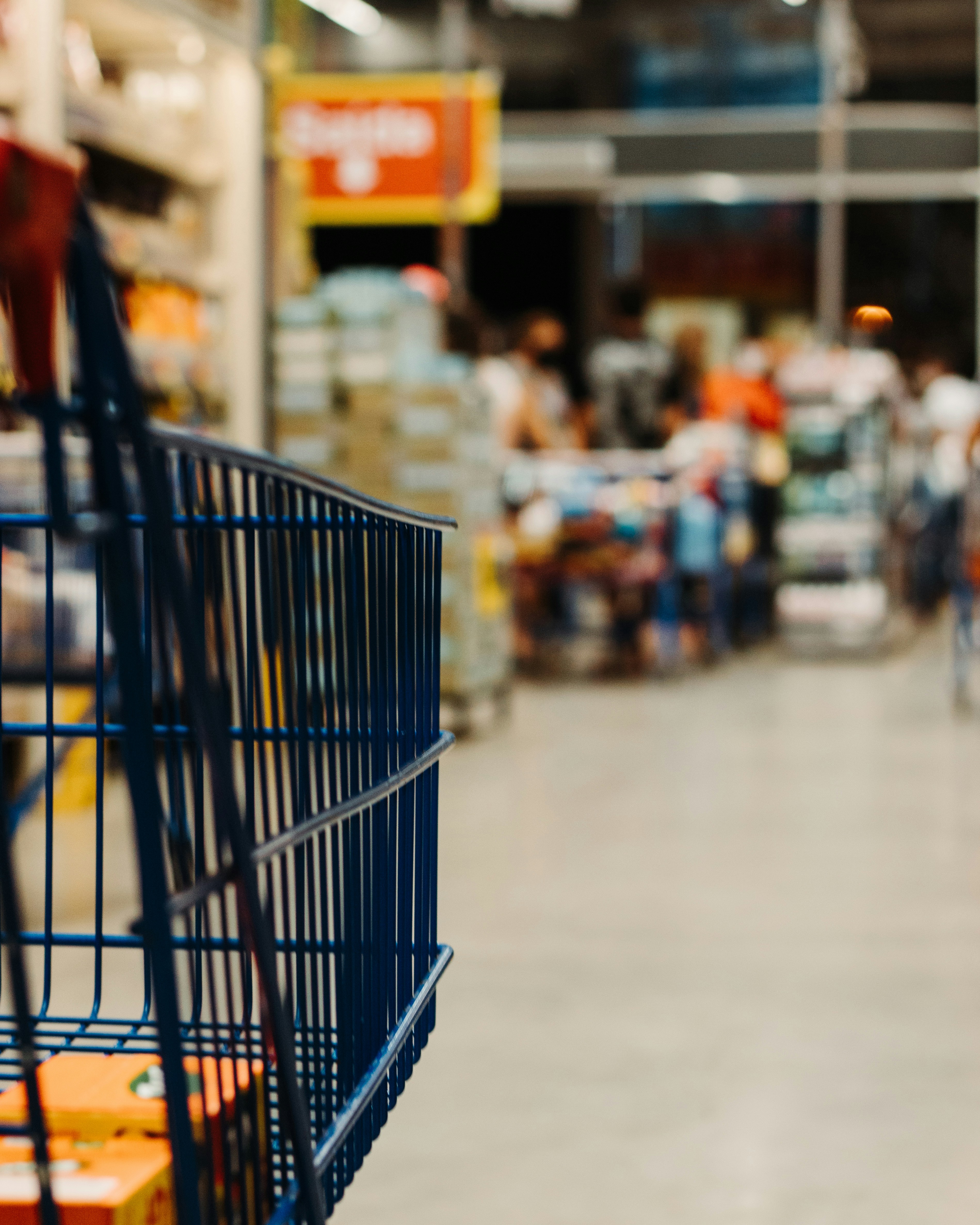 Chariot de supermarché représentant les choix alimentaires et le bilan proposé dans l'Audit Pouvoir Vital.